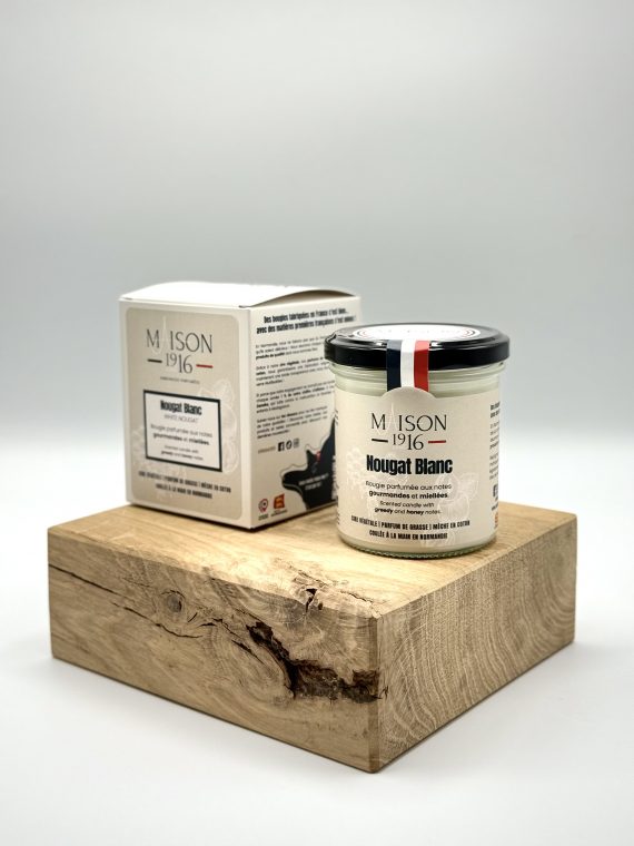 Bougie parfumée 180g - Nougat Blanc